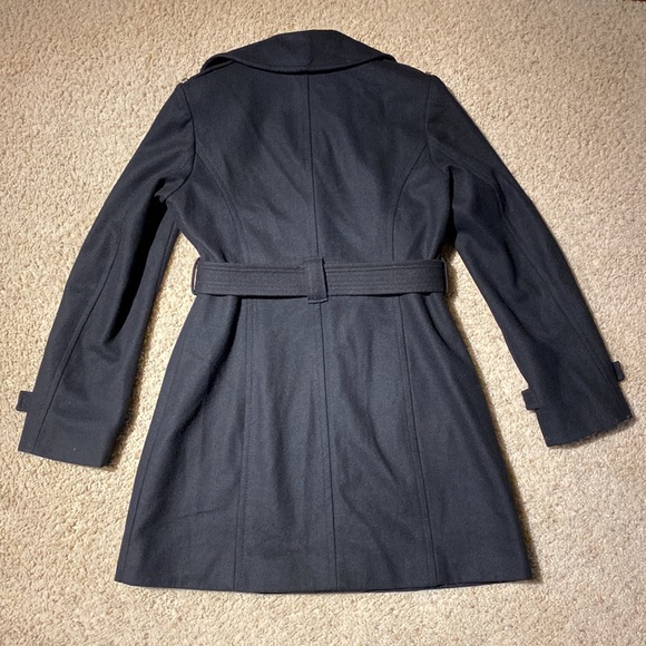 Black Michael Kors Wool Blend Coat - Picture 2 of 14